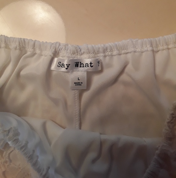 Day what?  Pretty white top - Picture 3 of 3